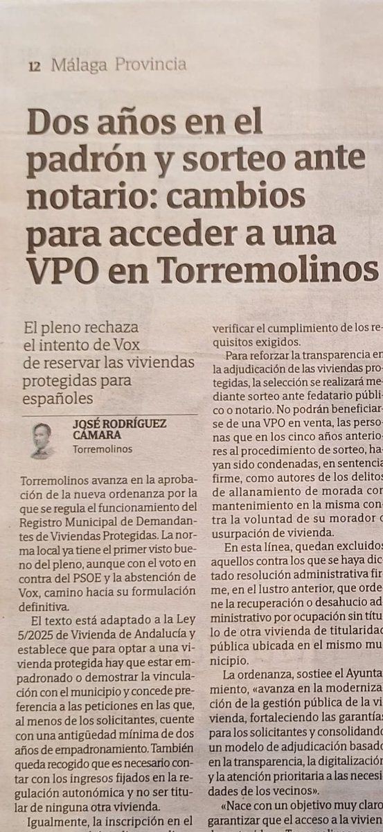 antsev's tweet photo. Pues eso es el PP… 

Pocas viviendas que hacen y de esas, para cualquiera que lleve dos años en el pueblo.

Para los hijos de los torremolinenses… que sigan esperando o pagando.

Luego los concejales de gobierno se cabrean con VOX simplemente por defender los derechos de los vecinos de Torremolinos que les pagan el sueldo.