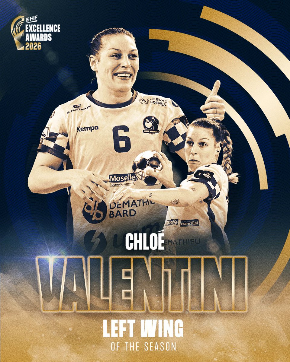 MetzHandball's tweet photo. 𝗖𝗵𝗹𝗼é 𝗩𝗮𝗹𝗲𝗻𝘁𝗶𝗻𝗶 – 𝗠𝗲𝗶𝗹𝗹𝗲𝘂𝗿𝗲 𝗮𝗶𝗹𝗶è𝗿𝗲 𝗴𝗮𝘂𝗰𝗵𝗲 25/26
@EHF_Activities 🏆⭐️ https://t.co/TOZidAlCRw
