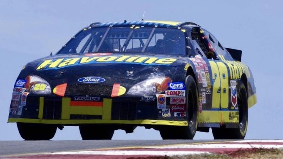 LegendsNascar's tweet photo. Ricky Rudd won the 2002 Dodge / Save Mart 350 at Sonoma 24 years ago today. 🏁  

It was his final career Winston Cup win, and the last win for the #28 Robert Yates Racing Ford.  

#Rooster 🏁 #RYR https://t.co/3q7nF1Y4Gk