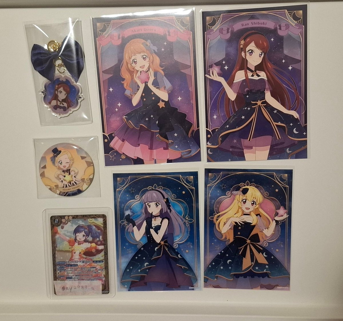 ay2983_a's tweet photo. 【交換】 アイカツ  ルクア大阪 ルクア1100 アイカツ!×LUCUA Osaka

譲　特典　あかり/蘭
　　アクキー　蘭
　　缶バッジ　ひなき
　　ブロマイド　いちご/すみれ

求　同種あおい　特典いちご

大阪手渡しor郵便
１～⭕　初回ツイフィ必読 https://t.co/0Jmnd5NRfg