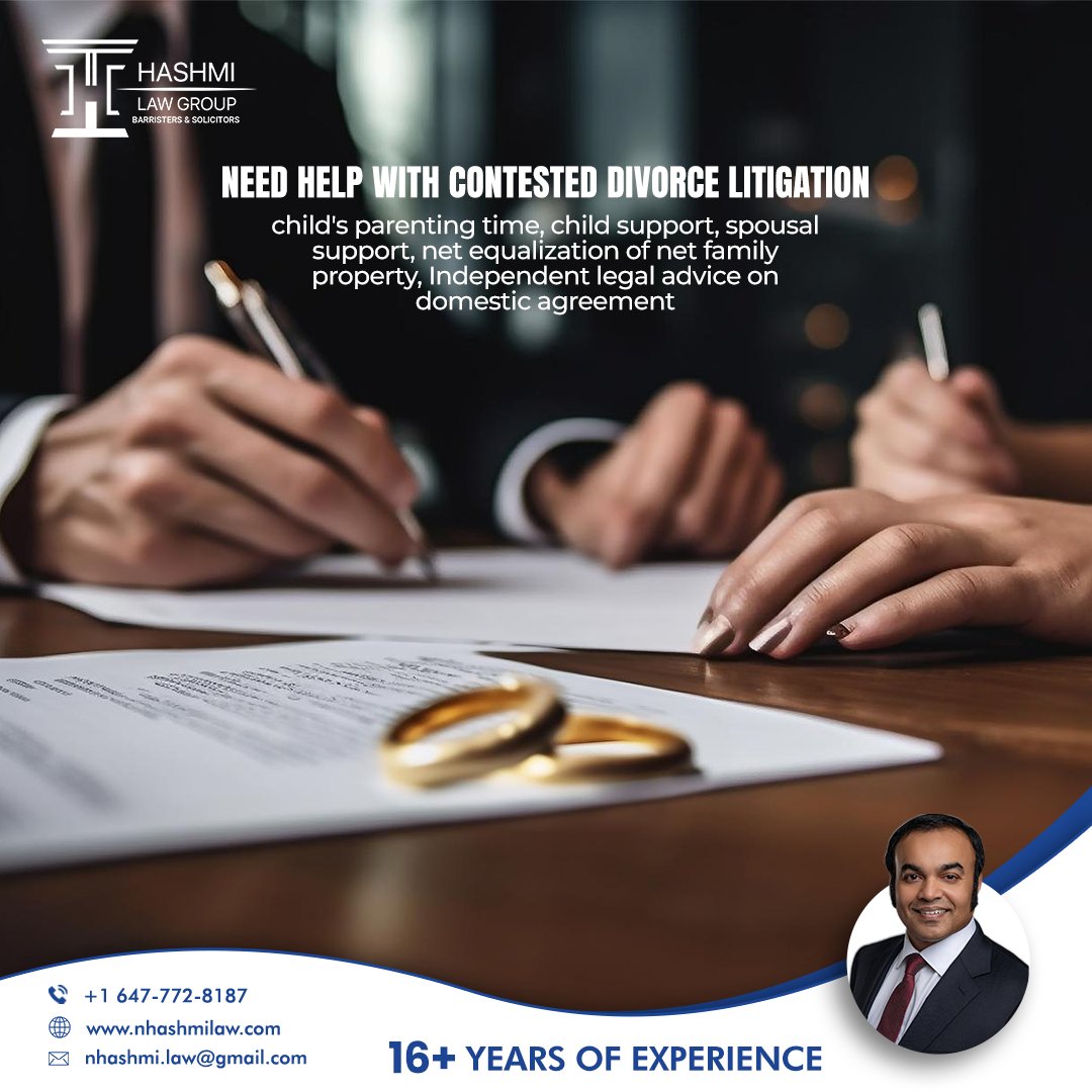 hashmi_law's tweet photo. Contested divorce requires strong legal support. From parenting time and support to property division and agreements, Hashmi Law Group is here to help.

Book a consultation: https://t.co/TWWn6A5qRV

#HashmiLawGroup #DivorceLawyer #FamilyLaw https://t.co/IM12kIRa0S