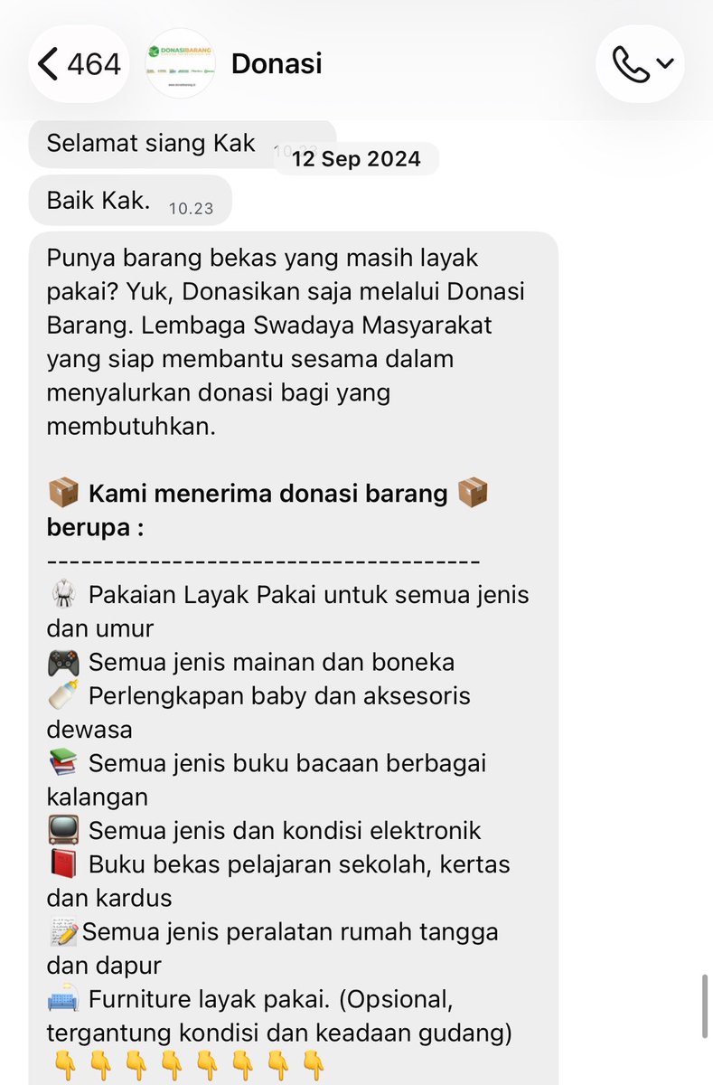 picoIaser's tweet photo. untuk temen-temen yang sekiranya punya barang bekas yang masih layak banget dipakai, mungkin donasi bisa jadi salah satu opsi. selama ini barang-barangku numpuk sampai pusing harus gimana… sampai aku ketemu akun ini, yaitu donasibarang. terhitung aku udah berdonasi 2x dan semuanya bisa di pick up karena aku daerah jabodetabek 

barang-barang yang bisa didonasikan contohnya pakaian layak pakai, buku, furniture, dan sebagainya. mereka cukup kredibel kok bisa kepoin akun instagram mereka yaa!