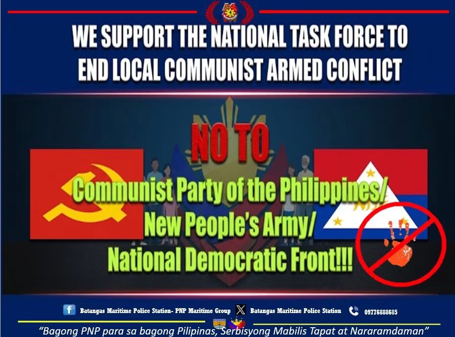 MarpstaBatangas's tweet photo. #ToServeandProtect
#ByLandAndSeaWeOvercome
#BagongPNPparasaBagongPilipinasSerbisyongMabilisTapatatNararamdaman https://t.co/nmPxIg5MZd