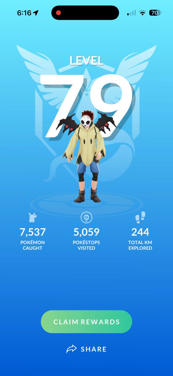 YantoePvP's tweet photo. Forgot to post last night, but reached level 79. Hoping to hit level 80 during Go Fest 2026! 

Next up = 7️��9️⃣ ➡️ 8️⃣0️⃣ https://t.co/ASszGwcIEs