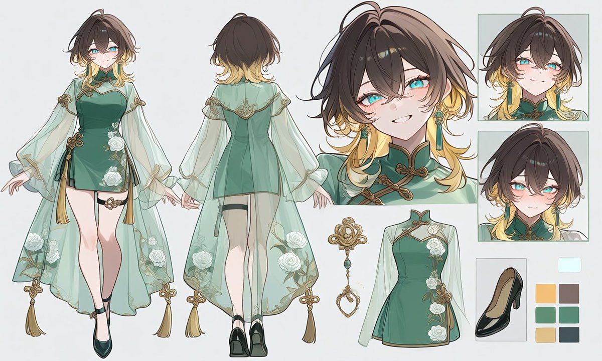 Cutecatiweeewe's tweet photo. @ocarlo_sz Hiii!! I make anime OC character sheets starting at $10, AI assisted but clearly disclosed!! Here is a example🎨✨ Check my bio for the link!! 💙 https://t.co/IOiyBYJ4gt