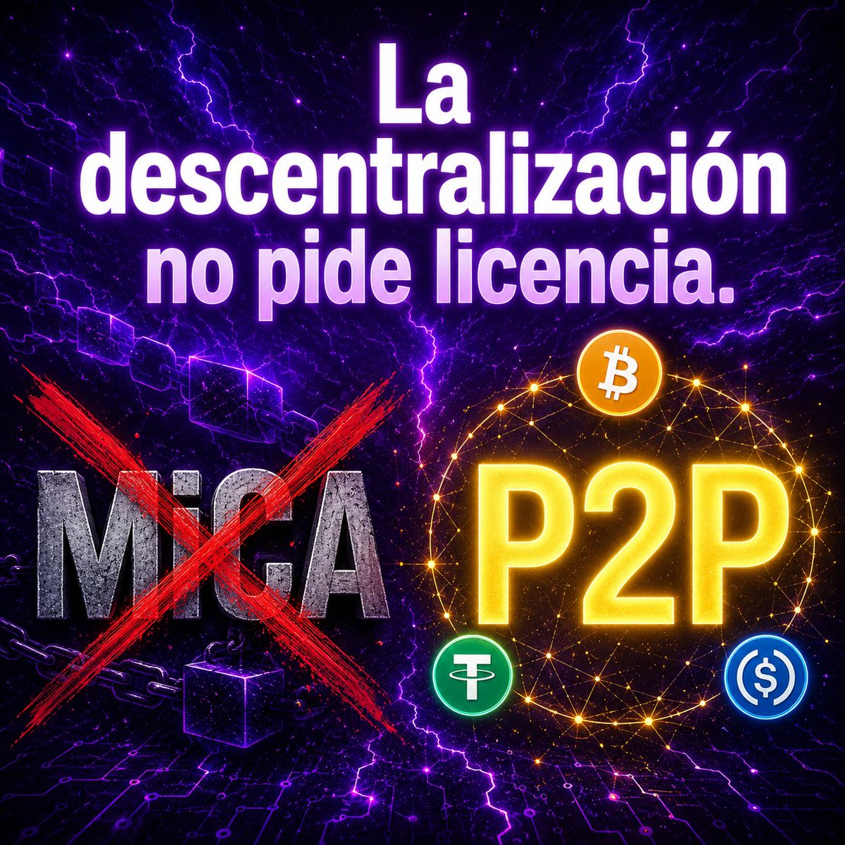 vailoxofficial's tweet photo. Mientras algunos debaten cómo adaptarse a MiCA, el verdadero P2P no necesita permisos para existir.

Si compras y vendes cripto directamente entre personas, usando autocustodia y contratos inteligentes, no hay fondos custodiados por terceros ni cuentas que congelar.

La descentralización no pide licencia.

#P2P #MiCA #DeFi