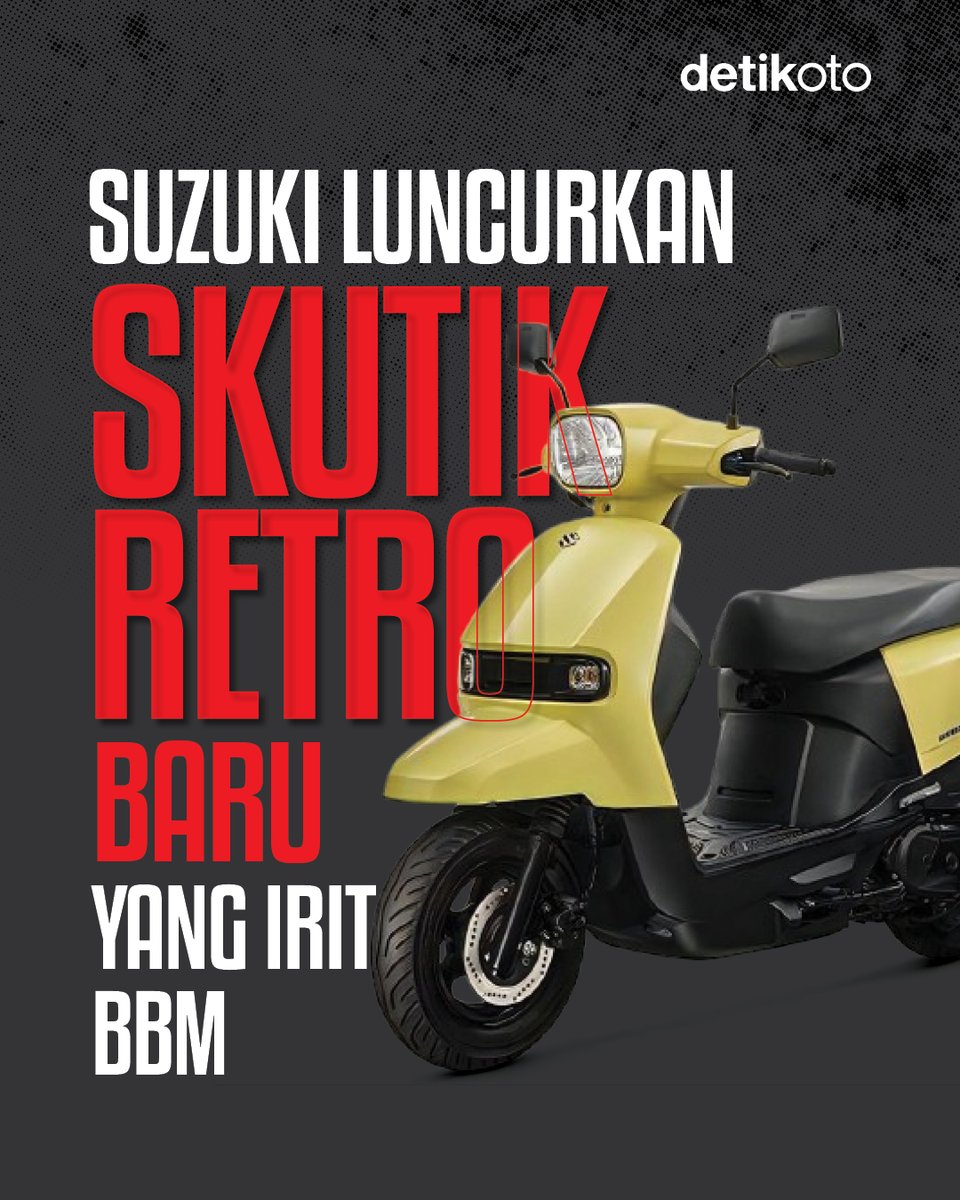 detikoto's tweet photo. Produsen roda dua asal Jepang, Suzuki, resmi meluncurkan skuter matik retro terbaru untuk konsumen di Taiwan, bernama Suzuki Sui yang mesinnya dikenal irit bahan bakar! 🛵⛽️

Tertarik beli kalau dipasarkan Indonesia, detikers? 🤔

#detikOto #Suzuki https://t.co/7jhspcskQl