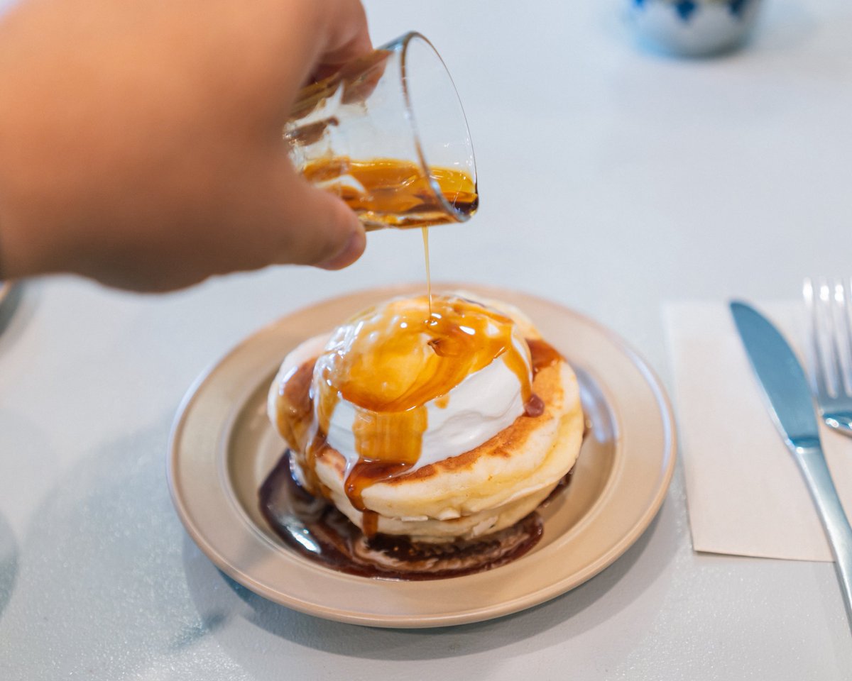 seepfly's tweet photo. 最高に美味しいパンケーキをいただきました。 https://t.co/ngaSC4fnjG