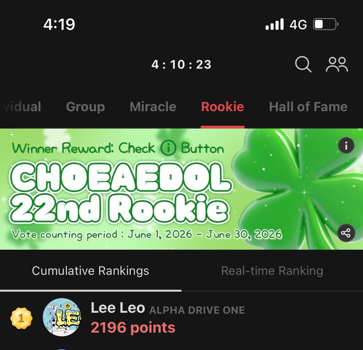 LEOINTLVOTING's tweet photo. Hello Leoz ,

Thank you so much for all your support in the Choeaedol 22nd Rookie Poll. Thanks to everyone’s hard work, Leo has already completed the required winning days, so we’re in a safe position now.

For the remaining days of the month, there’s no pressure to stay in 1st place daily. Please only drop your daily hearts on polls and banners, and start saving your Ever Hearts for the Charity Fairy event opening on Leo’s birthday ‼️

Thank you for always supporting Leo 🤍