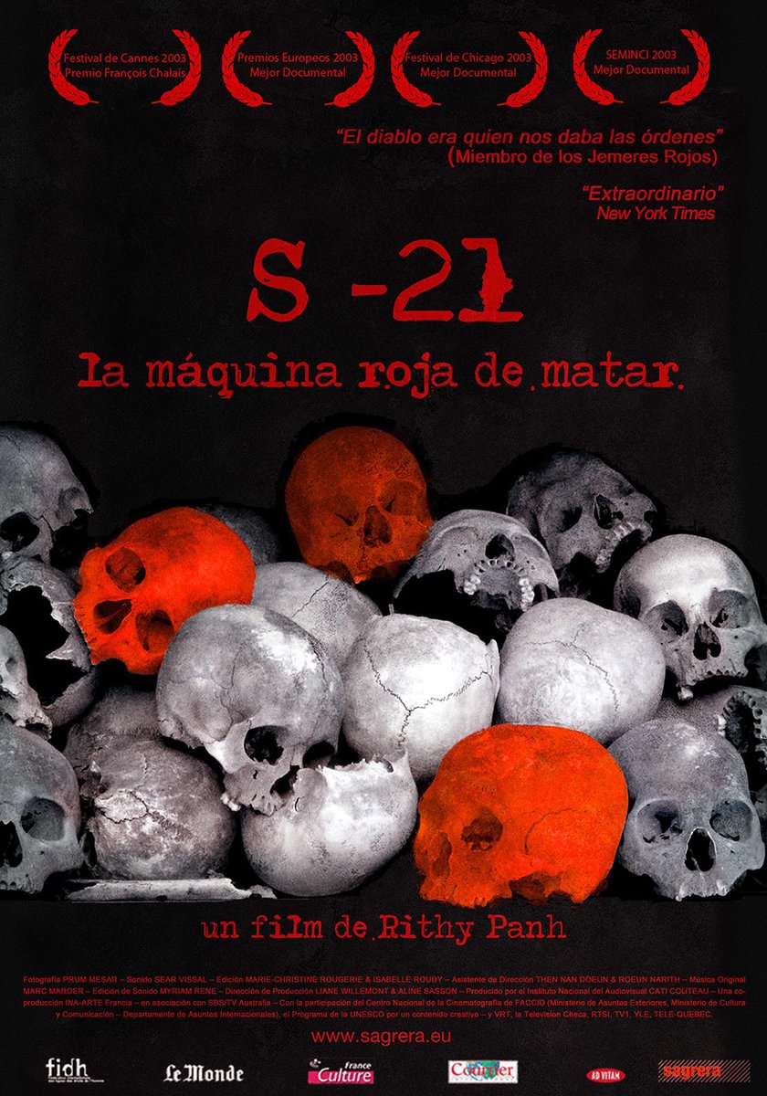 HotelInsonmia's tweet photo. 2. S-21. LA MÁQUINA ROJA DE MATAR (S-21, la machine de mort Khmère rouge, 2002, #RithyPahn)
¿Cómo saber que ocurrió en una escuela donde los jemeres rojos internaron a 18.000 prisioneros, de los que solo sobrevivieron 3? Utilizando a víctimas y verdugos para que lo recreen todo https://t.co/bi0G6Wn5pw