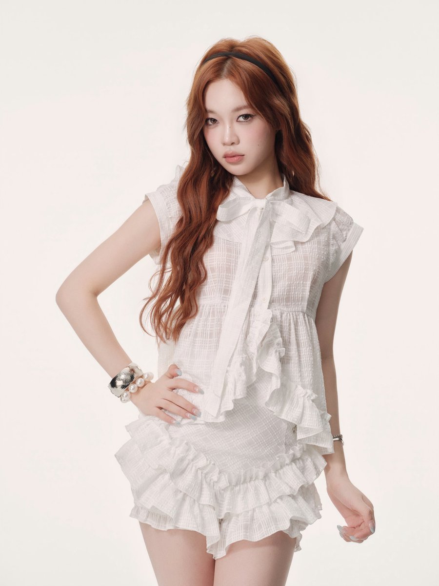 andwang summer look no.10 Ballet Ribbon Blouse (white) Tiered