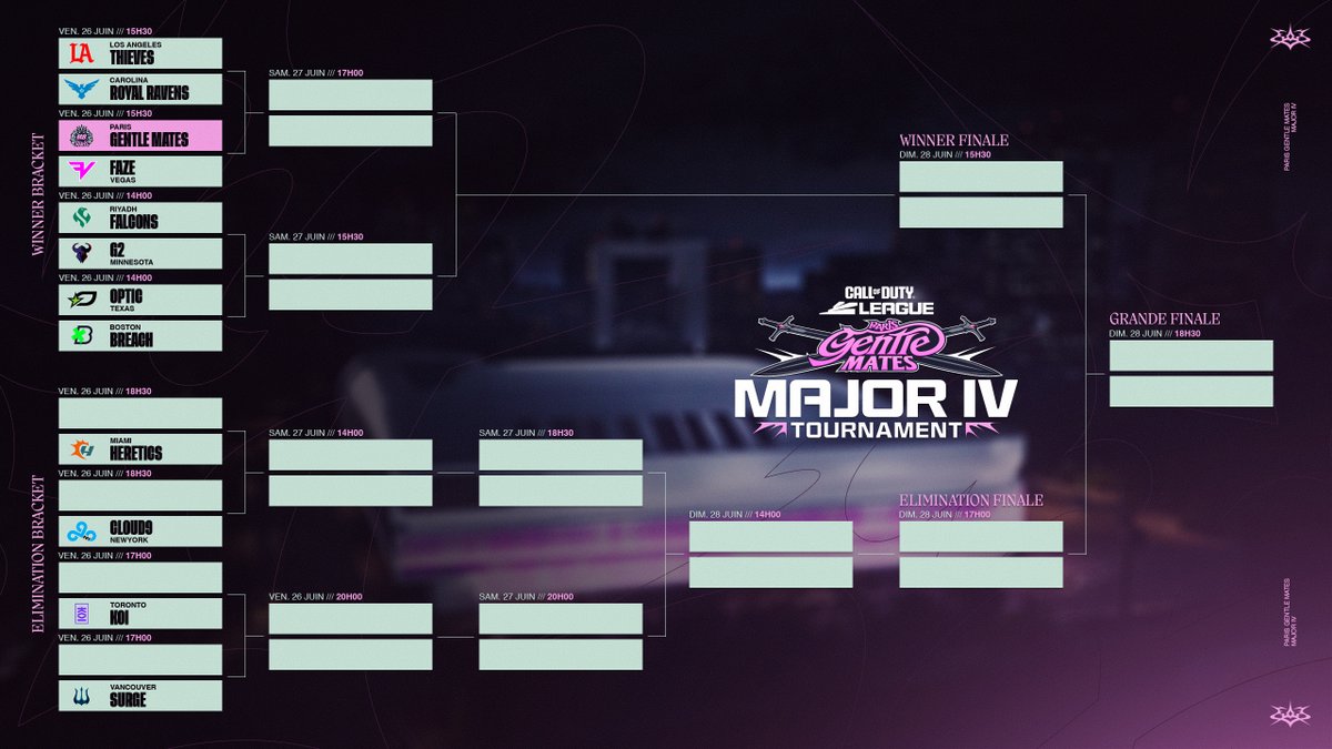 Gotaga's tweet photo. J-3 avant le major !

On commencera en winner bracket en seed 4. À vos pronos les amis :
🏆Équipe gagnante : _____
🥈Équipe finaliste : _____
☠️Équipe flopesque : _____

🐐Joueur MVP : _____

#M8WIN