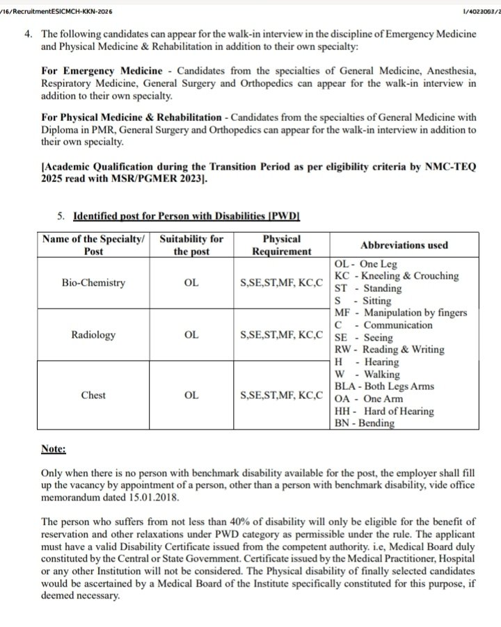 h_pongilath's tweet photo. ADVERTISEMENT FOR THE ENGAGEMENT OF SENIOR RESIDENT (3 YEARS TENURE) UNDER 7th CPC IN ESIC MEDICAL COLLEGE &amp; HOSPITAL, K.K. NAGAR, CHENNAI- 600 078 
Walk-in interview on 08th (Wed) &amp; 09th (Thur) July. 
#ESIC #Chennai #Doctors #Seniorresidents https://t.co/gepbVzI3Bl
