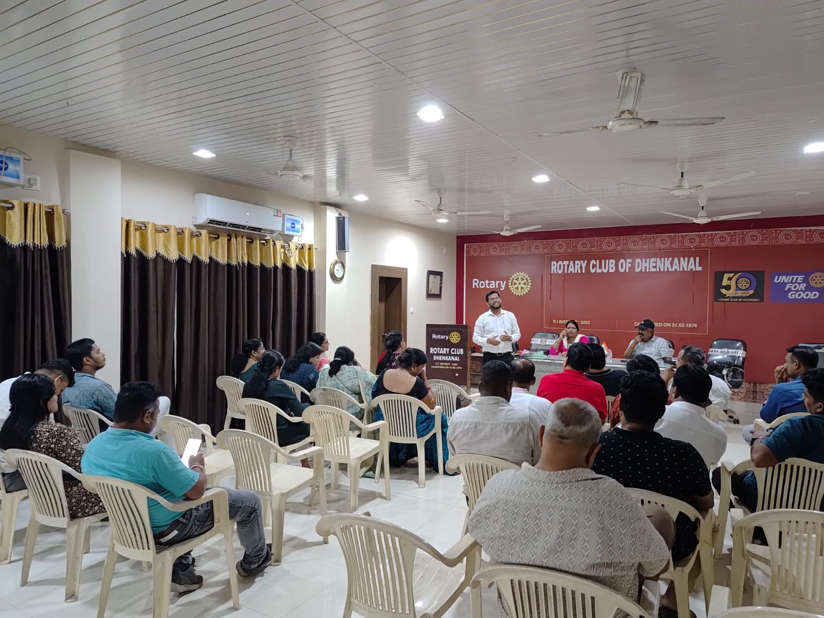 RotaryDhenkanal's tweet photo. Cyber Security Expert Shri Lingaraj Sethi ji delivered an insightful session at the Rotary Club of Dhenkanal on 22.06.2026, covering cyber scams, APK file threats, e-bots, Sanchar Saathi, &amp;  the dangers of unintentionally sharing OTPs. Protecting ourselves in the digital age. https://t.co/p9VdbKwvt5