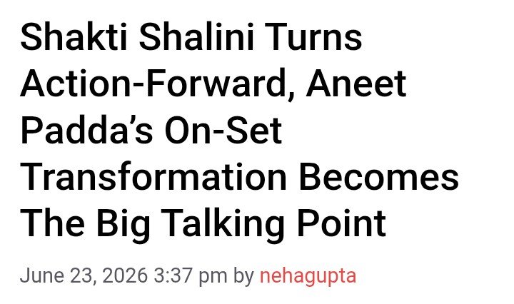 aneetfied's tweet photo. ANEET PADDA IN A FULL-SCALE ACTION ROLE! 😭🔥 

reports suggest aneet is crushing it on set with heavy harness work and a total physical transformation for shakti shalini. we are getting an action heroine era. losing my mind https://t.co/U235P1wJoT