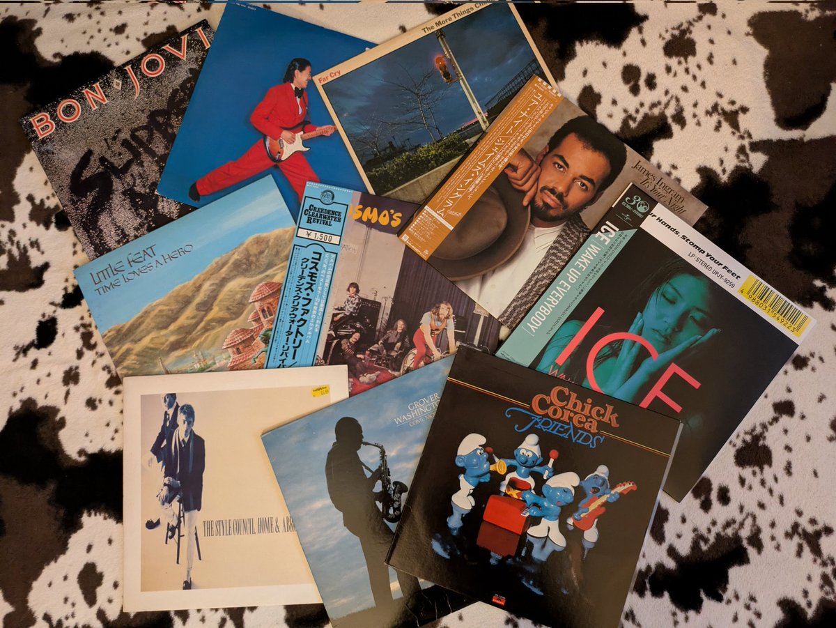 朝から聴いていたレコードのラインナップ。 ロック・ジャズ