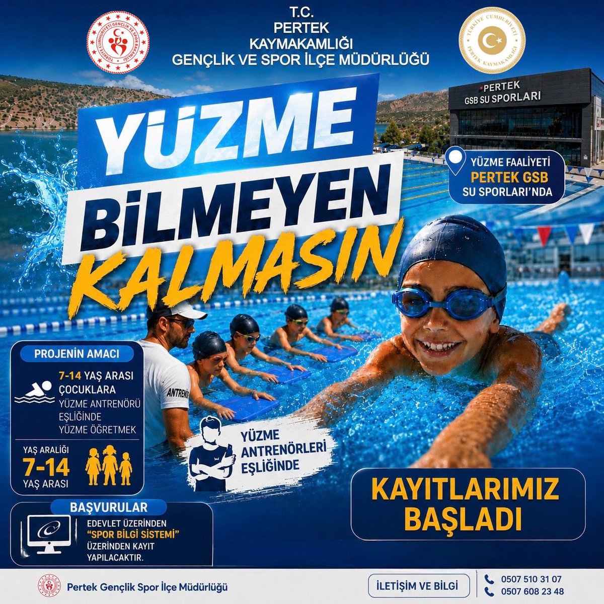 TC_Pertek's tweet photo. Kaymakamlığımız himayelerinde,Yüzme Bilmeyen Kalmasın projesi kapsamında İlçe Gençlik ve Spor  Müdürlüğü tarafından düzenlenen yüzme eğitimleri başlıyor!

📌 Kayıtlar başlamıştır.
📌 Başvurular e-Devlet Spor Bilgi Sistemi üzerinden veya İlçe Müdürlüğüne şahsen yapılabilecektir. https://t.co/A1iH1HTw2J