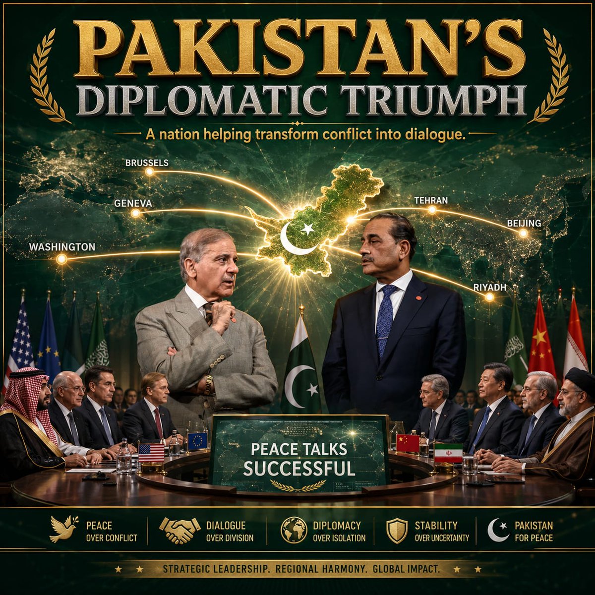 dr_faiza98's tweet photo. Pakistan’s commitment to peace and dialogue continues to earn international recognition. The visionary leadership, strategic foresight, and diplomatic engagement of CDF General Syed Asim Munir have contributed to reducing tensions. 🇵🇰
#تشکر_پاکستان #CDF_PeaceMaker https://t.co/SzZmahg2mh