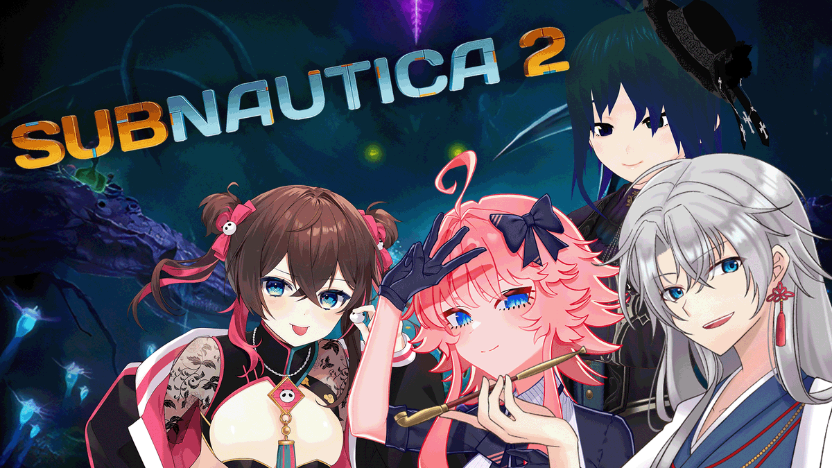 Tsuki_Yowano's tweet photo. 【サブノーティカ2】海は泳ぐより眺める派【夜半ツキ/てがみ/まゆずみ/±400】 

今夜の配信！
火曜日会やるぞ～～～～～
海って泳ぐってなったらクラゲとかサメとか危なくない？？

🌖時間🌖
２１：００～

🌖URL🌖
https://t.co/5KuRX7TLOZ https://t.co/Woj7Dz56e6