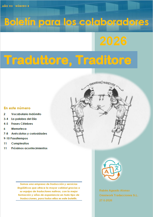 omni_work's tweet photo. BOLETÍN PARA LOS COLABORADORES DE OMNIWORK. AÑO VIII NÚMERO 8
Si deseas descargarte el Boletín de 2026: https://t.co/MnvVyWcMRz

#Translation  #IndustrialProperty #PatentTranslation #LegalTranslation #Traducción #PropiedadIndustrial #TraducciónDePatentes #TraducciónJurídica https://t.co/LbrVZ9p3TT