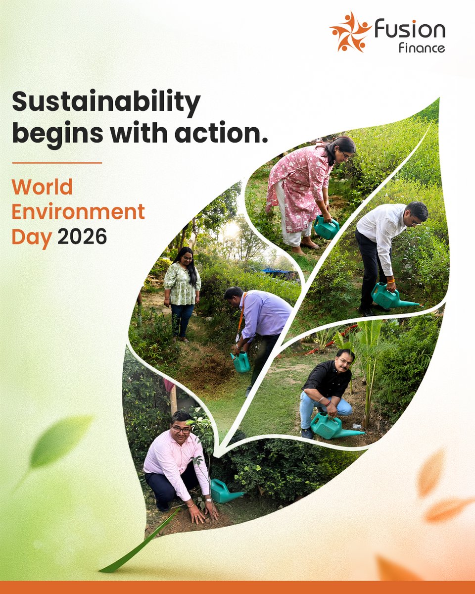 fusionfin_ltd's tweet photo. #Sustainability begins with action.
This #WorldEnvironmentDay 2026, our leaders joined hands to plant and nurture trees, reflecting our shared commitment to protecting the #environment and building a #greenerfuture. https://t.co/122qQGBClr