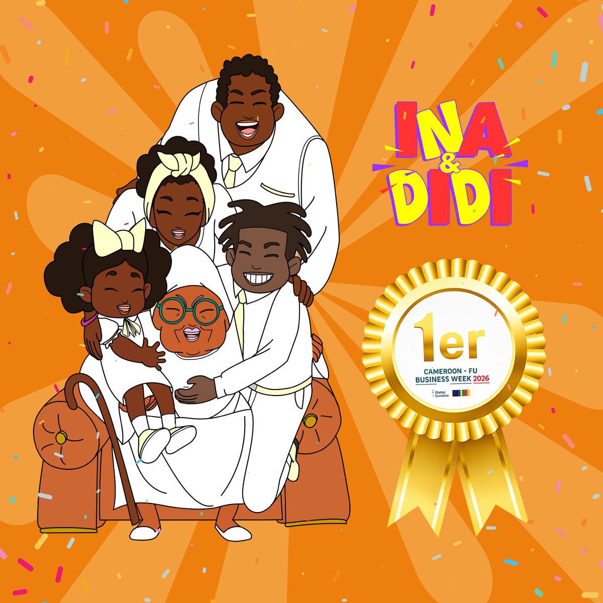 InaEtDidi's tweet photo. Lors de la #BusinessWeek by Union Européenne au Cameroun, votre série a remporté le 1er prix des pitchs ICC. 

Très reconnaissant pour cette distinction qui est une victoire pour le cinéma d'animation camerounais et un gage sur le potentiel du secteur.

Merci aux organisateurs.🥰 https://t.co/Lbg6VgOoT7
