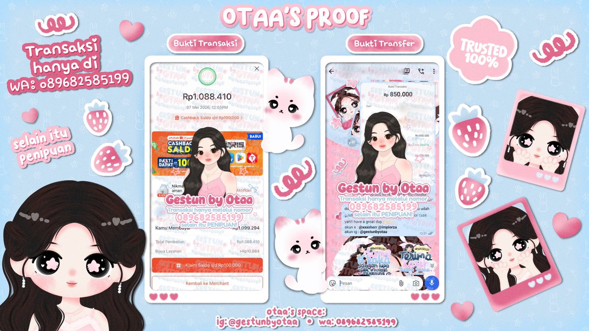 clarivyn's tweet photo. ꒰ ꣑୧ ꒱  testimoney 07 Mei 2026
alhamdulillah masup 🝮

𝝑𝝔 sp44ylater BIG NOMINAL 3JT
𝝑𝝔 CC BIG NOMINAL 2,8JT
𝝑𝝔 sp44ylater BIG NOMINAL 1JT
𝝑𝝔 sp44ylater BIG NOMINAL 1JT

꒰ ୨୧ ꒱ - - - - - - - - https://t.co/dDUXNfnqZh