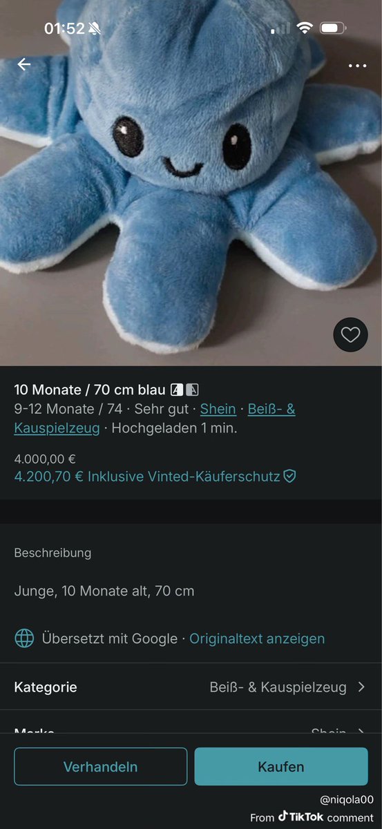 erdbeermilcher's tweet photo. Neues rabbit hole entdeckt… auf Vinted werden einfach Kinder verkauft wtf https://t.co/QOKOmpprB9