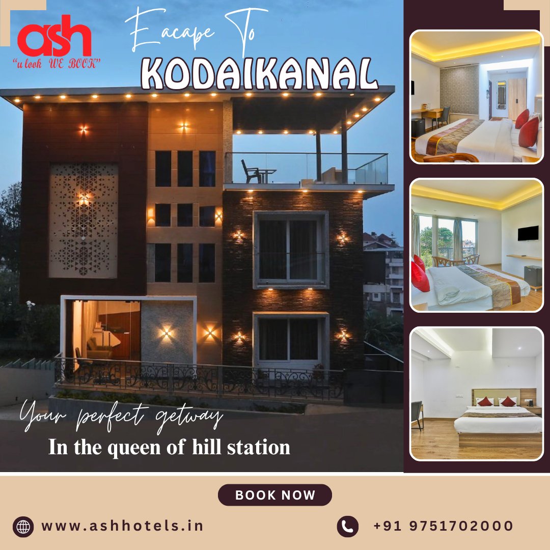 AshHotels's tweet photo. 🌿 Escape to the Misty Hills of Kodaikanal 🌿
Experience peaceful living surrounded by nature, cool weather, and breathtaking views 

Follow for More @ashhotels.in
Visit Our Website: https://t.co/dOri9VssRE
 Contact us: +91 9751702000
 #Ashhotels #Kodaikanal #KodaikanalDiaries https://t.co/A0OShVqvbp