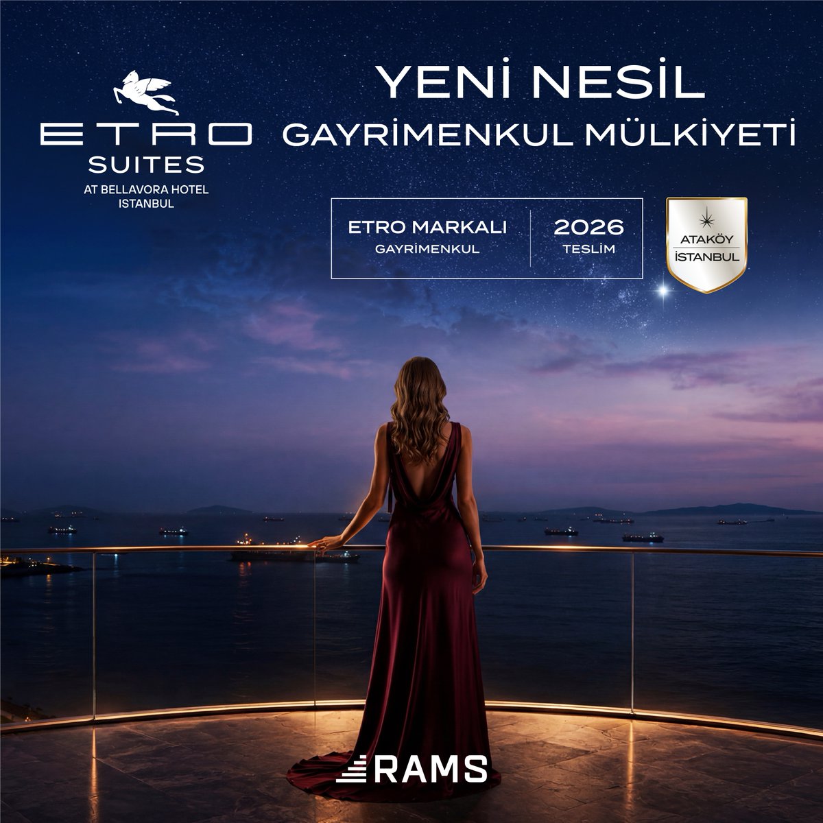 ramsturkiye's tweet photo. Ataköy'de yükselen ETRO Suites at Bellavora Hotel İstanbul'da, bir dünya markasının parçası olun. ETRO markalı gayrimenkul mülkiyeti olan bu seçkin projede; RAMS kalitesi, ETRO prestiji ve Hyatt International profesyonelliğiyle hemen yerinizi alın.