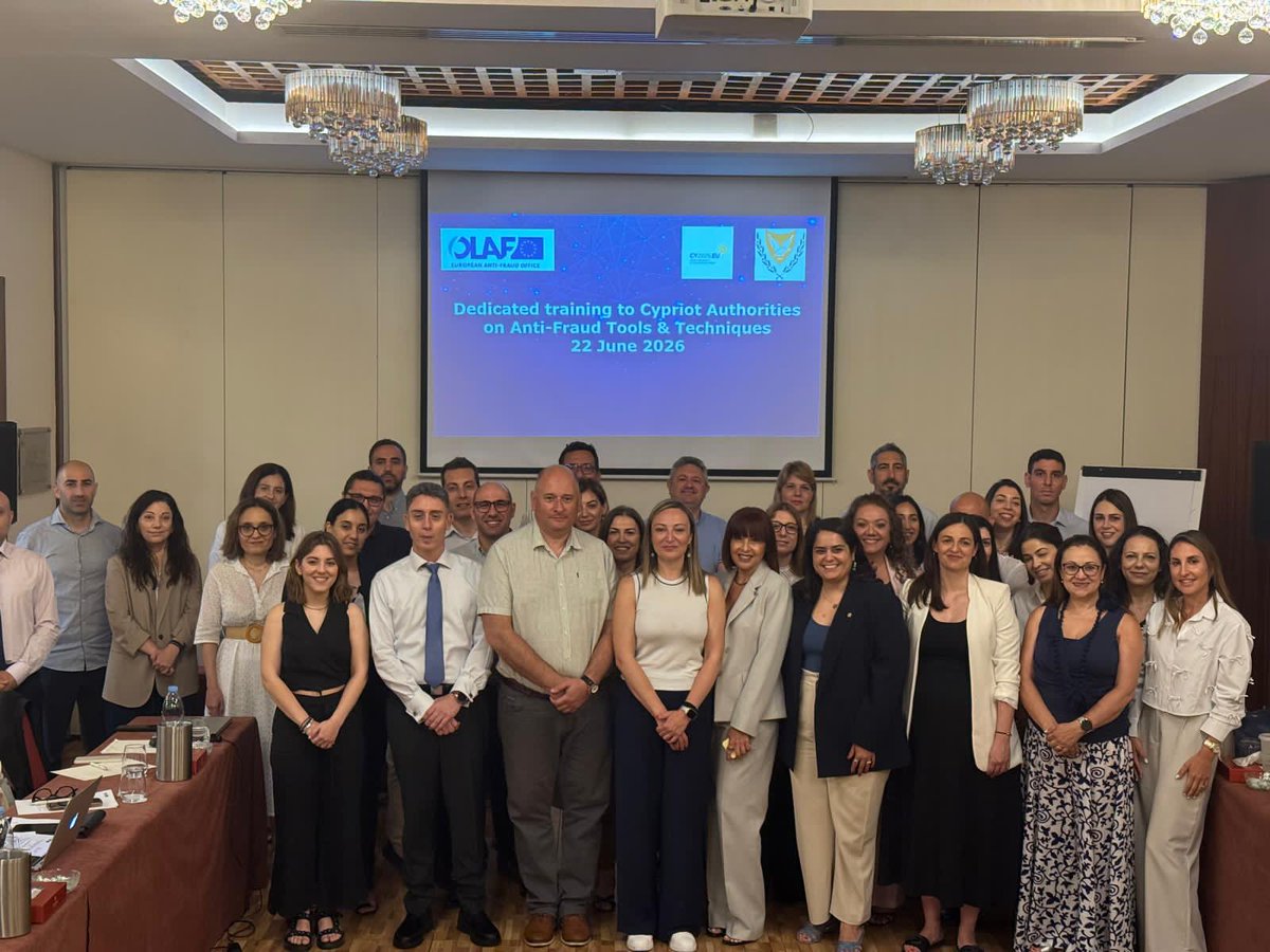 EUAntiFraud's tweet photo. Anti-fraud experts are in @CY2026EU this week for the 2nd Technical Workshop on Digital Anti-Fraud Tools 🛠️On the agenda: the 1st results of the Digital Anti-Fraud Toolbox and a new data-sharing agreement with the Cyprus Registrar of Companies. Full story👉https://t.co/2Ihv1ed4Be https://t.co/jpr5vF257P