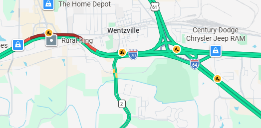 ontimestl's tweet photo. WB 70 heavy thru Wentzville due to road work
#ontimestl #stltraffic @991JOYFM #991joyfm #joyfmstl https://t.co/ux9d3UAq00