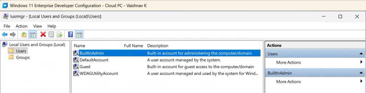 vaishnavk93's tweet photo. 🔐 Did you know?
During Windows 365 Cloud PC provisioning, the built-in #Administrator account is now disabled by default.
A small change that contributes to a more secure #Cloud PC experience.
#Windows365 #CloudPC #MSIntune #Security #Windows #Microsoft https://t.co/b2HW1NgJBD