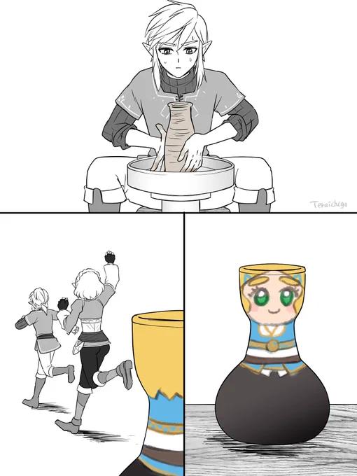 ろくろを回すリンクさん 