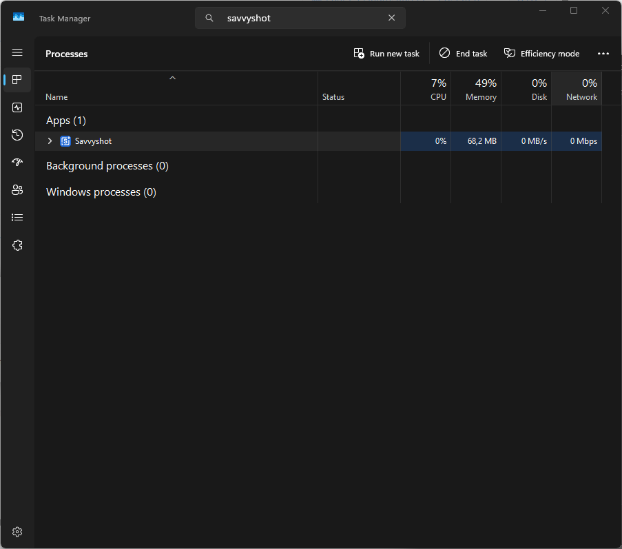 rivafarabi's tweet photo. hasil tweak sana-sini Savvyshot versi 1.4.1
lumayan lah buka 10+ tab editor screenshot bisa achieve RAM consumption ~70MB 🎉

sebelumnya bisa sampe 140+MB pas idle

at least gak kayak snipping tools bawaan windows yg skali edit bisa ~200MB💀 https://t.co/Kh20008wQG