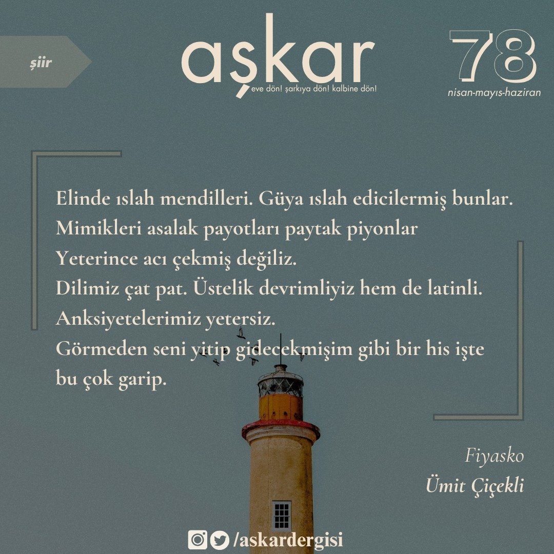 askardergisi's tweet photo. °Ümit Çiçekli "Fiyasko" başlıklı şiiriyle Aşkar 78'de! https://t.co/wvrSUIH4qj