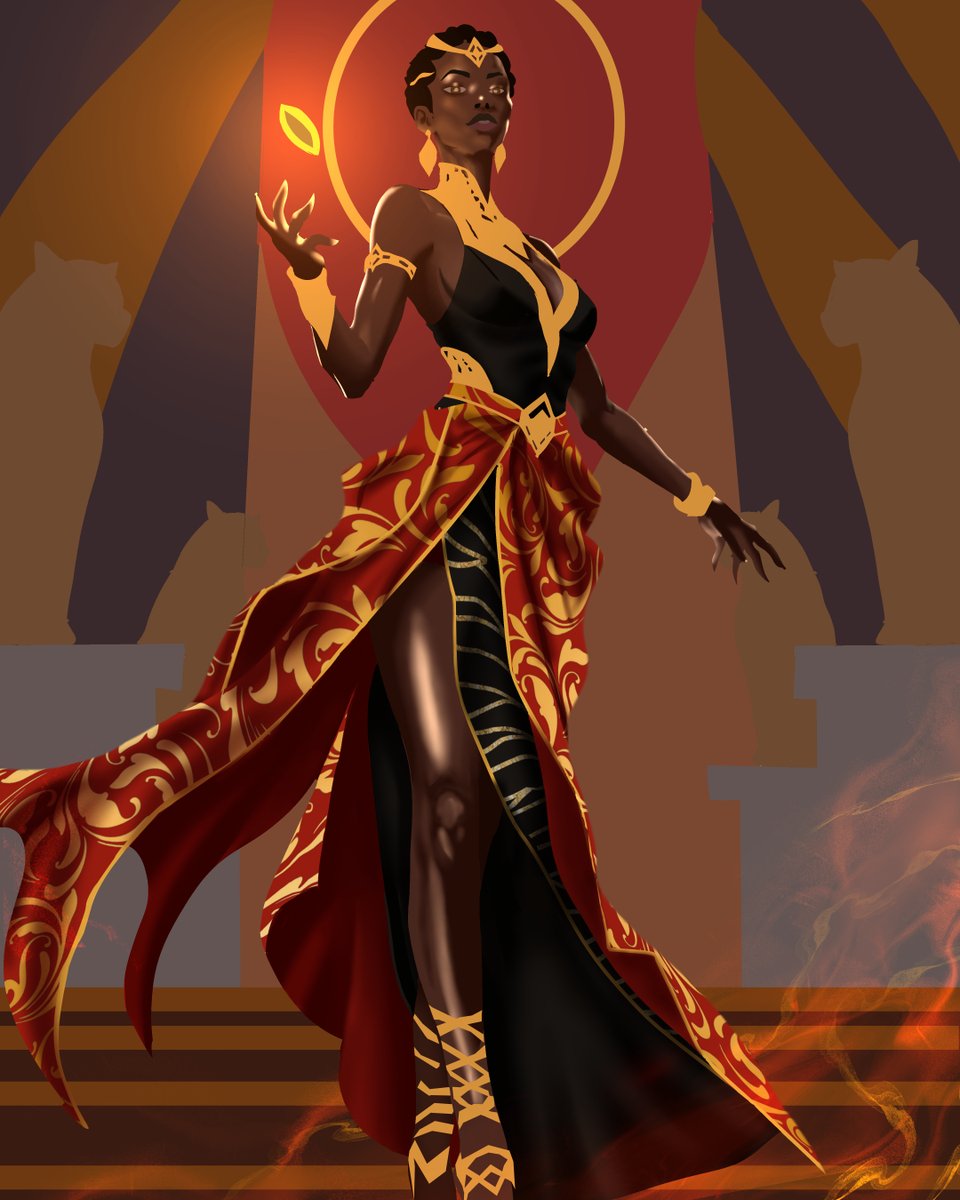 JMessinga43665's tweet photo. This is a WIP of Ekale. A character inspired by the ruthless ambition of Noxus and by my little sisters.
I wanted to create a queen who feels both elegant and dangerous.

This is my first step into building my own fantasy universe. Feedback is welcome.
#digitalartㅤㅤ #conceptart https://t.co/PdlqtnQIyU