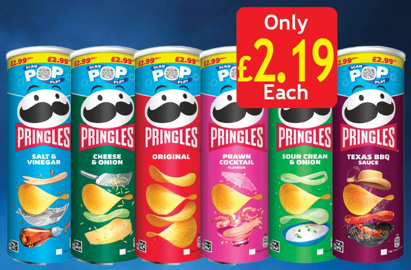 clydebankcoop's tweet photo. 🍟 Once you pop, you CAN'T stop! 🎉 Pringles 165g only £2.19 each – loads of flavours to choose from ⚽ Perfect match day snacking! 22 Jun – 12 Jul 🛒 #Pringles #FootballFever #MatchDaySnacks #Crisps #Deals https://t.co/7bG9ESHl95
