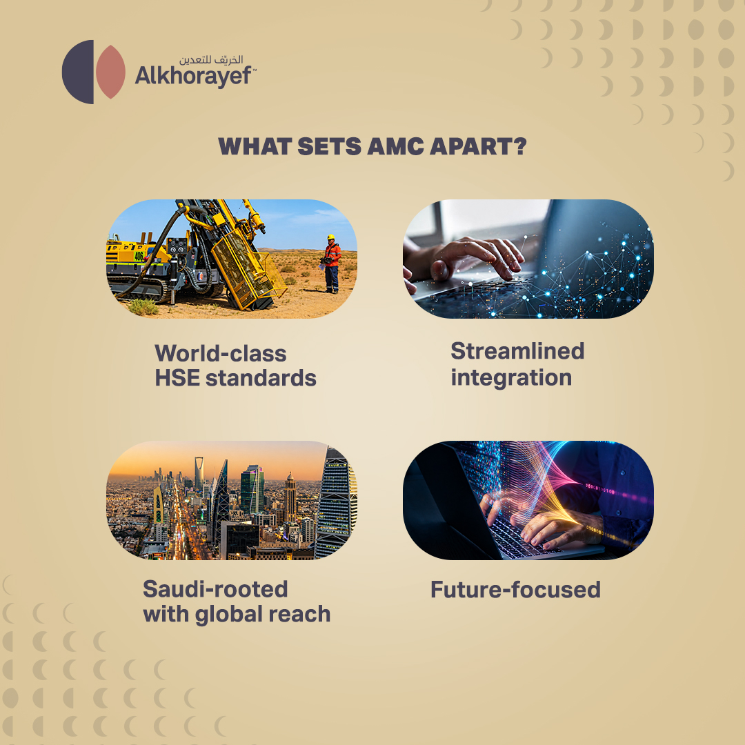 AlKhorayefMC's tweet photo. From world-class HSE standards to streamlined integration, deep local expertise, and a future-focused mindset, we deliver mining solutions built for performance, reliability, and long-term value.

For more information please visit: https://t.co/CKbnSmxIPp https://t.co/pvxJJeWyiY