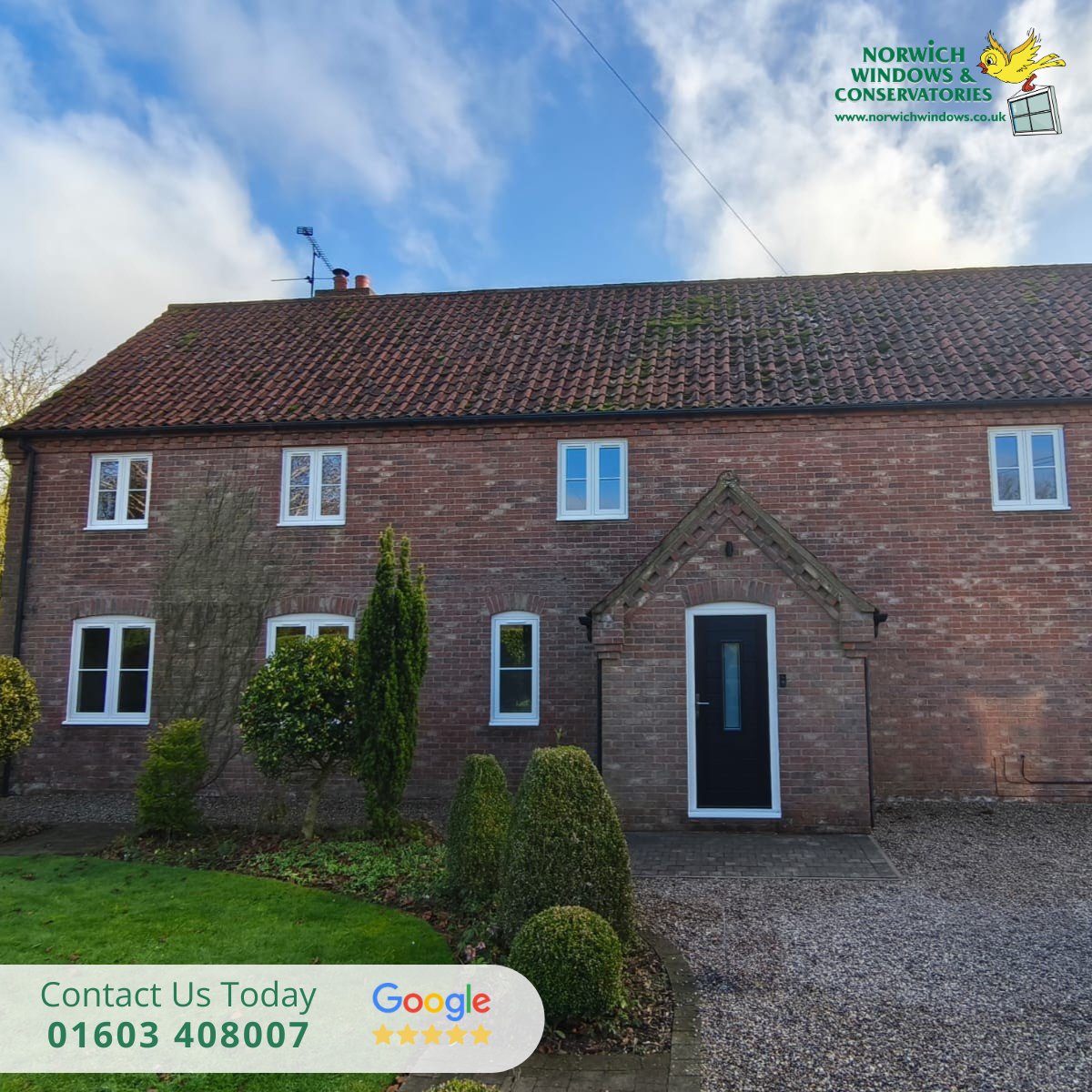 norwichwindows's tweet photo. ✨ New installation completed! ✨

Flush sash windows with Georgian bars and a stylish Westminster Comp Door have transformed this property, adding character, security and kerb appeal. 🏡

#FlushWindows #CompDoor #Norwich #HomeImprovement https://t.co/3O9Pw8Aoao