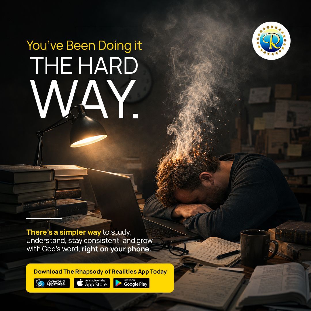 RhapsodyDaily's tweet photo. There is a much simpler way to study, stay consistent, and grow spiritually without the burnout. Get the ultimate daily devotional experience right on your phone!
Ready for a simpler way? Download the Rhapsody of Realities App today
#RhapsodyOfRealities #StudyTheWord https://t.co/9xaN4Hqdee