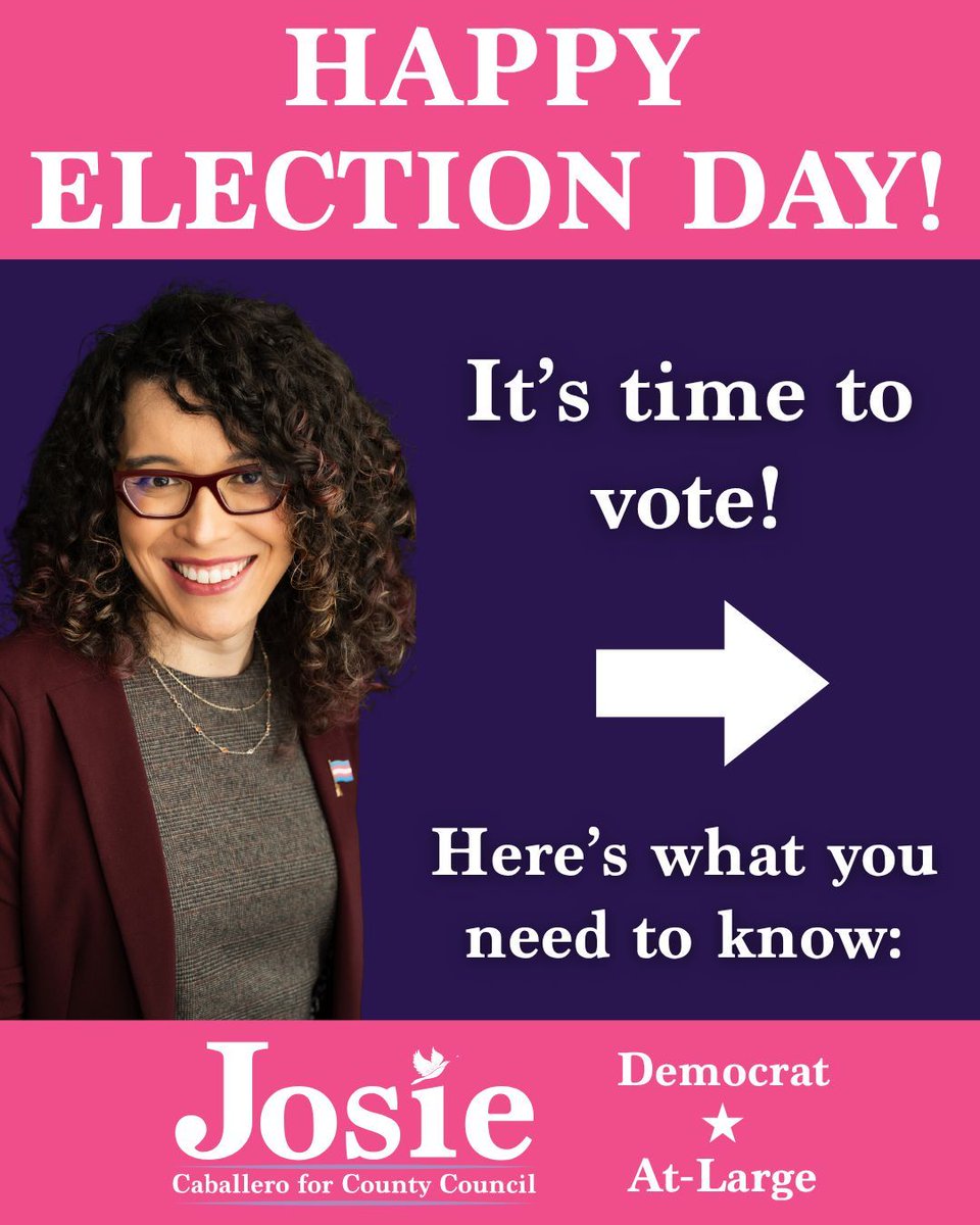 JosieForMD's tweet photo. Rain or shine, it's Election Day, and polls are now open! Make sure you have a plan to vote today, whether you're dropping off your ballot or braving the weather to vote in person. Thank you to everyone showing up to vote today. I'll see you out there! https://t.co/Pfj4Nqwtlf
