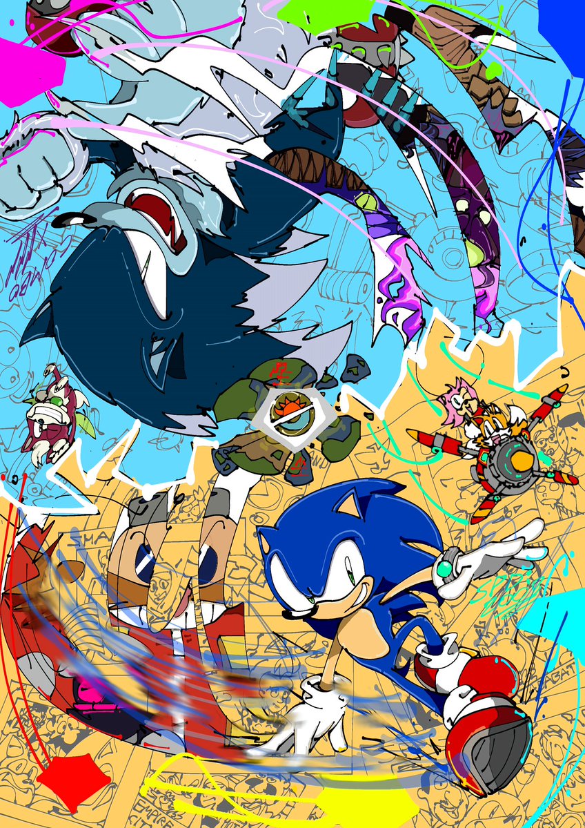 stardust_kart's tweet photo. happy 35th anniversary sonic !! #ソニック35周年 https://t.co/sJelhUzvWJ