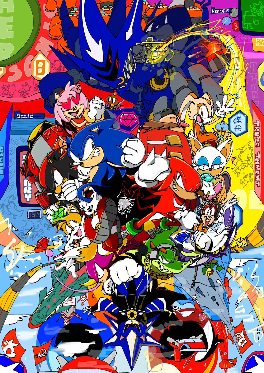 stardust_kart's tweet photo. happy 35th anniversary sonic !! #ソニック35周年 https://t.co/sJelhUzvWJ