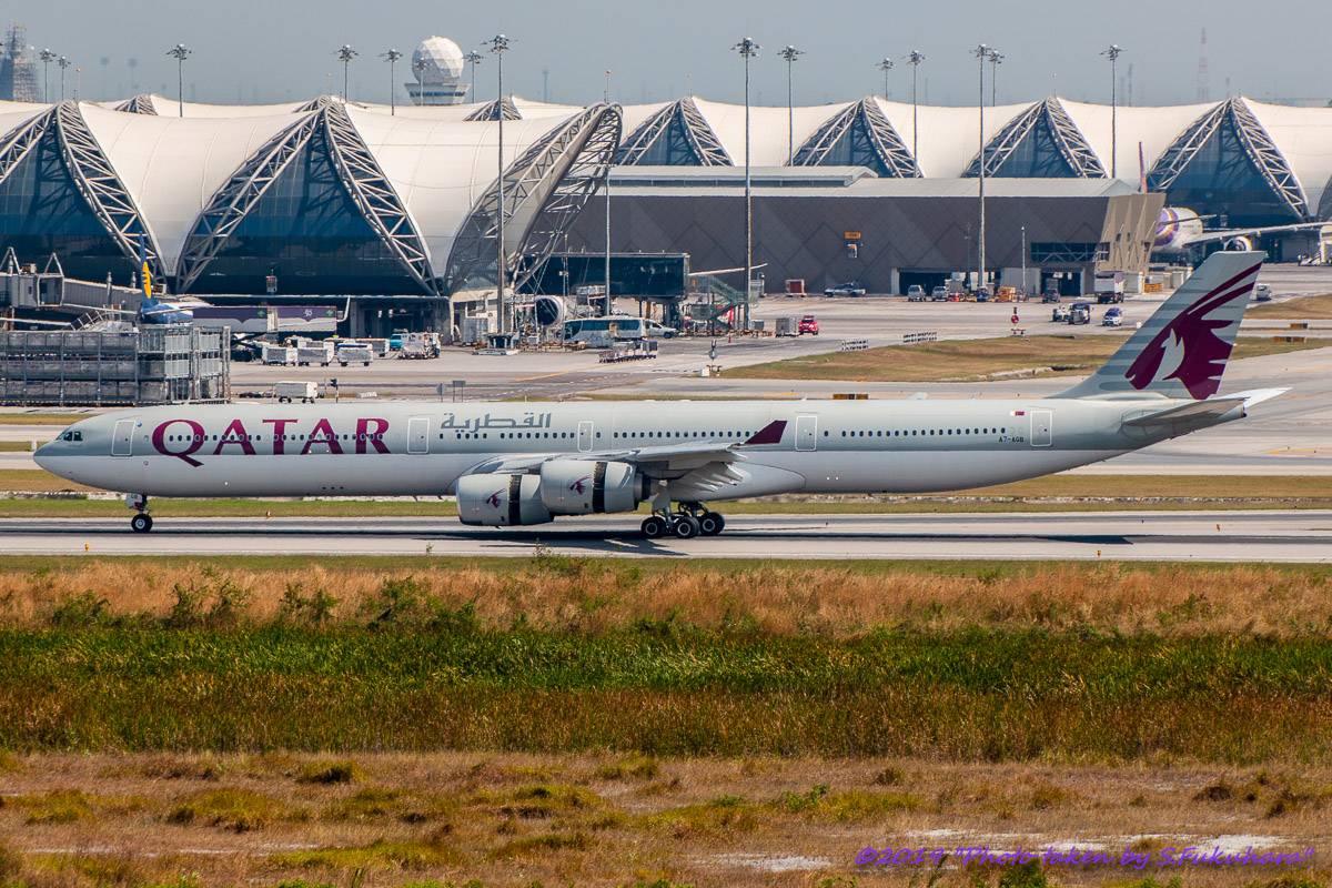 Airline:Qatar Airways Aircraft:A340-600 Locations:BKK Date:02/01