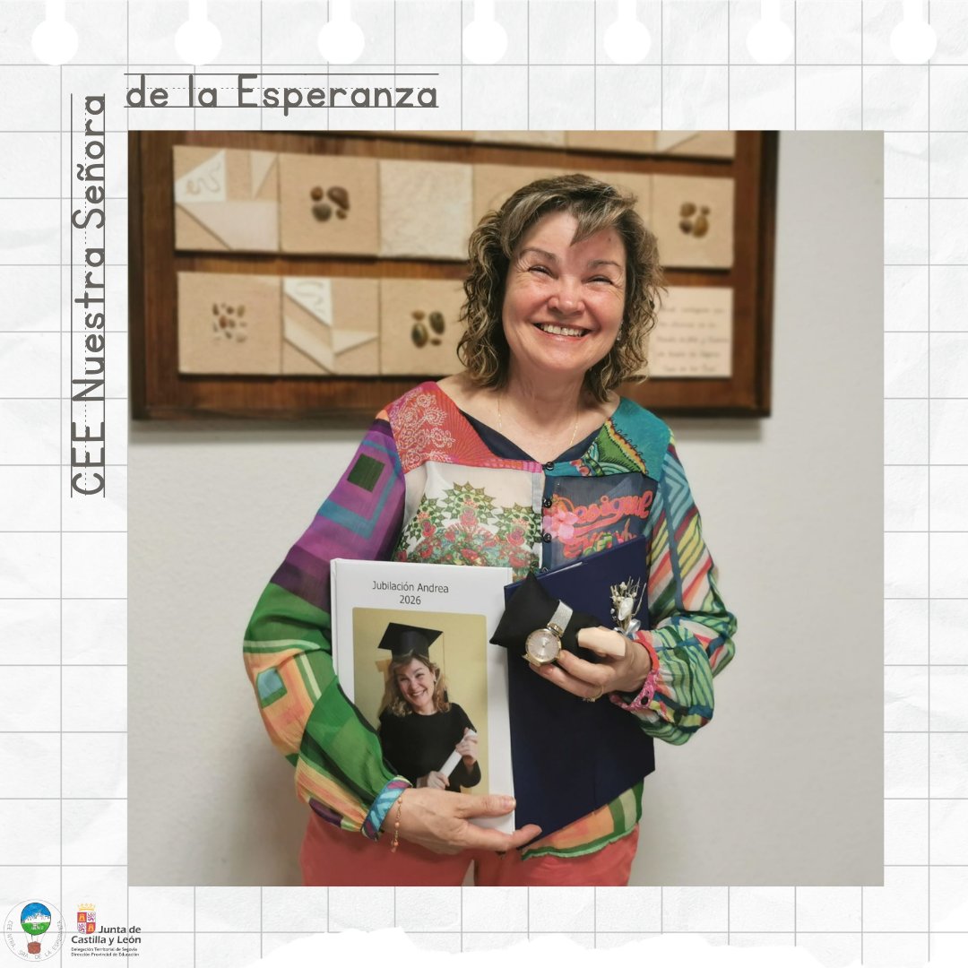 CeeSenora's tweet photo. ¡Buenos días!  

🫂 Hoy despedimos a Andrea que, tras 32 años en el cole como ATE, se jubila.

Muchísimas gracias por todo. La Esperanza siempre será tu casa 🥰
.
.
#CEENuestraSeñoraDeLaEsperanza #CEE #curso20252026 https://t.co/OrjMeoYinQ