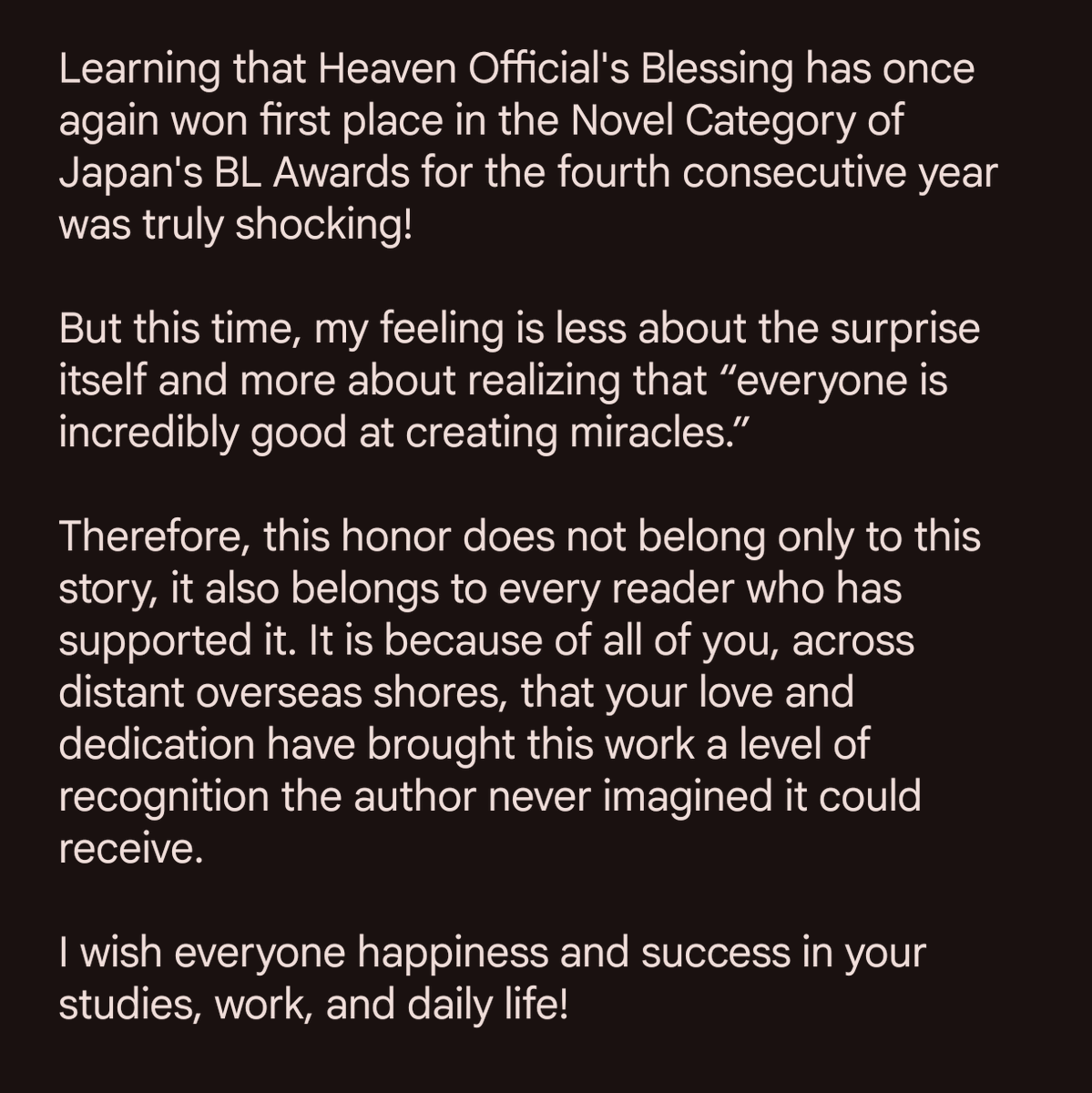 withhualian's tweet photo. New message from MXTX! ❤️

Note: Translation is MTL
#TGCF #天官赐福 https://t.co/qduRnTjxwv