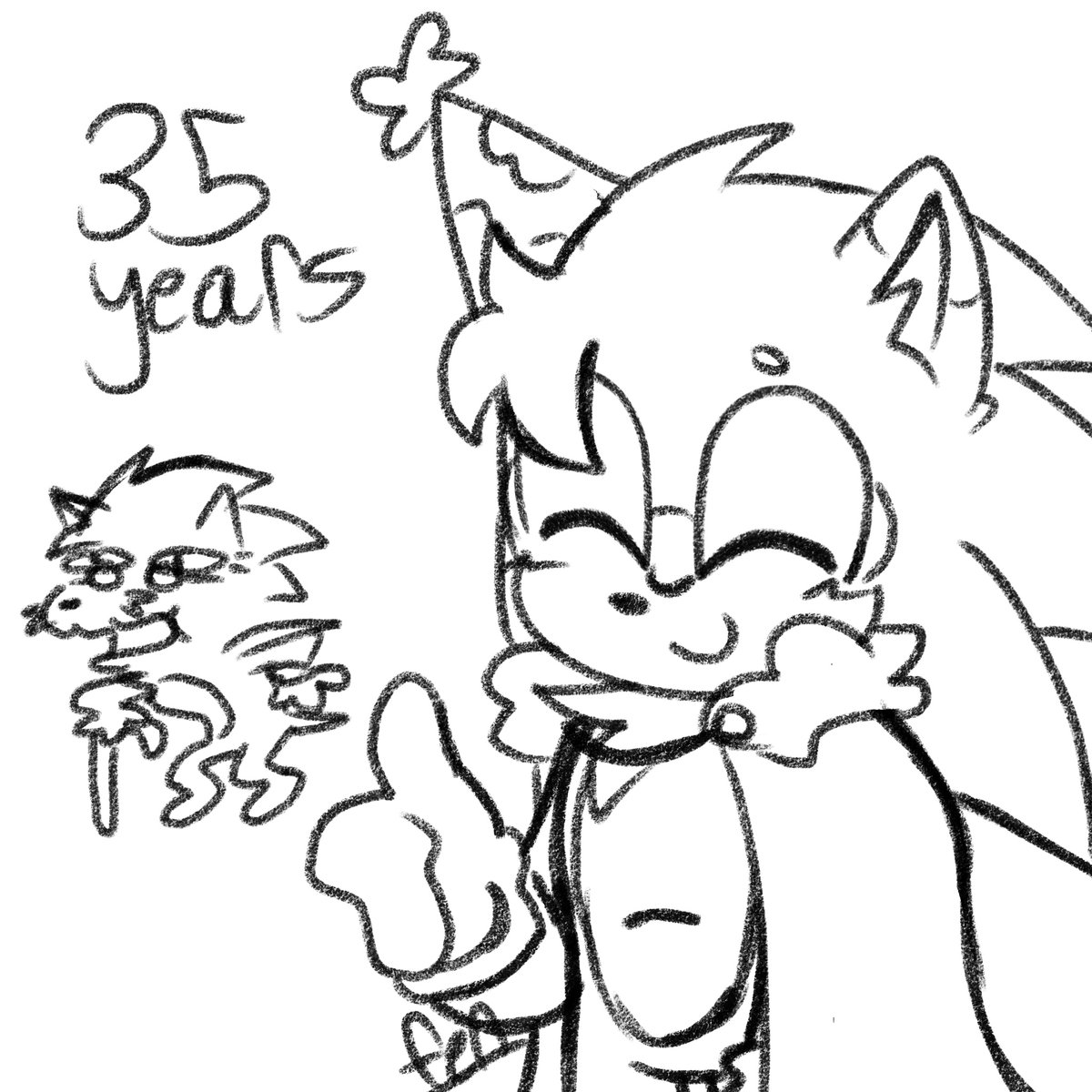 Invader_four's tweet photo. Some art I made for sonic’s 35th anniversary 

#sonicfanart #sonicthehedgehog https://t.co/HBOb8vm3xU