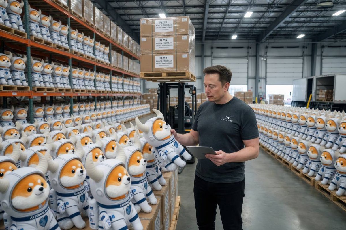 AsteroidFloki's tweet photo. Warehouse full of helmets and a guy with a tablet checking inventory. This is what happens when you actually build instead of just post about building. $ASTEROIDFLOKI https://t.co/ZaTFqUVMQ6