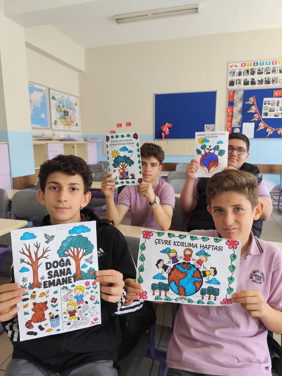 Mev_Candarli's tweet photo. Yeşil Vatan-Benim Okulum Geleceğe Çare Projesi kapsamında haziran ayı Çevre Koruma temasına ait okul çalışmalarımız ✨

@istanbulilmem @Avcilarilcemem https://t.co/7a8Ci7RtUx